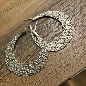 Elegant Silver Hoop Earrings
